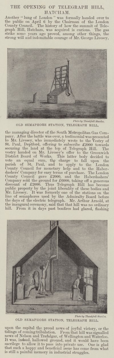 Invigningen av Telegraph Hill, Hatcham (gravyr) av English School