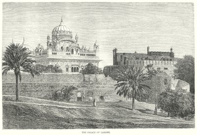Palatset i Lahore (gravyr) av English School