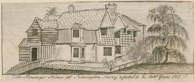 Parsonage House i Newington, Surrey, sägs vara 300 år gammalt av English School