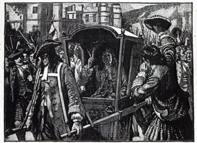 Folket i Edinburgh eskorterade hertigen av Hamilton till Holyrood Palace 1706 av English School