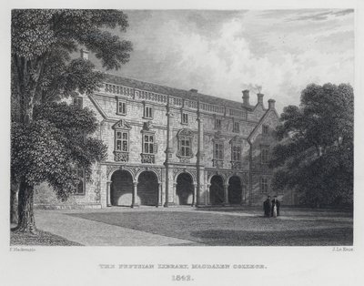 Pepysian Library, Magdalen College, 1842 av English School