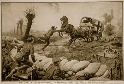 The Peril of the Non-Combatant, ett spännande äventyr med en Röda Korsvagn, 1914-19 av English School