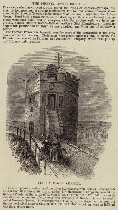 Phoenix Tower, Chester (gravyr) av English School