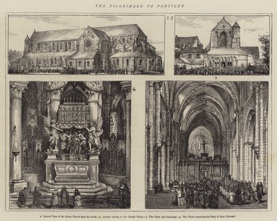Pilgrimsfärden till Pontigny (gravyr) av English School