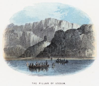 The Pillar of Usdum (färgad gravyr) av English School