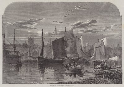 Hamnen i Dieppe (gravyr) av English School