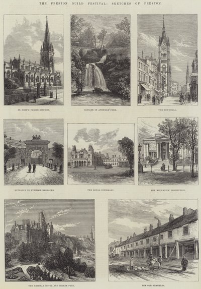 Preston Guild Festival, Sketches of Preston (gravyr) av English School