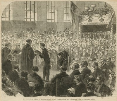 Prinsen av Wales vid utnämningen av St Pauls School av English School