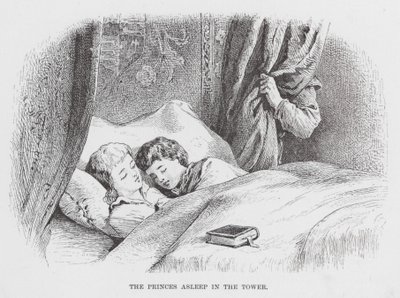 Die schlafenden Prinzen im Turm (Gravur) von English School