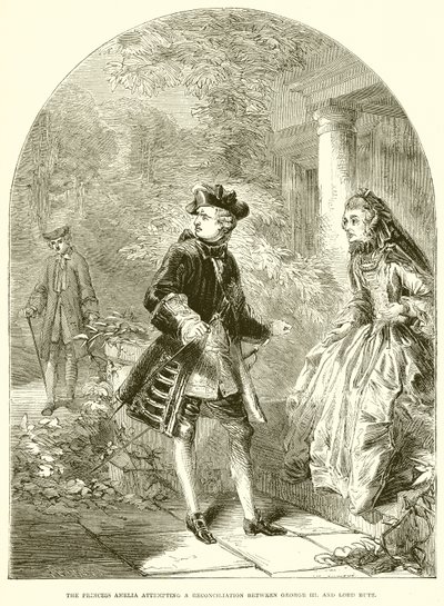 Prinsessan Amelia försöker en försoning mellan George III. och Lord Bute av English School