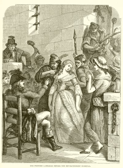 Prinsessan Lamballe inför revolutionsdomstolen av English School