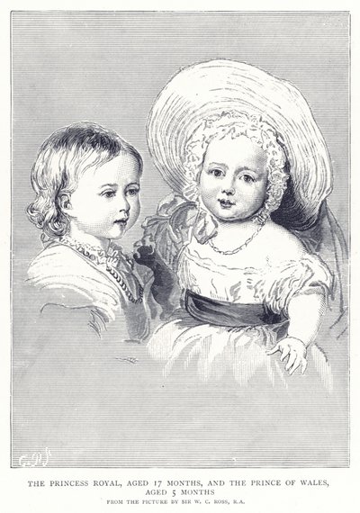 Princess Royal, 17 månader, och Prince of Wales, 5 månader av English School