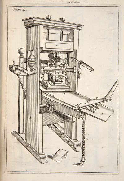 Tryckeriet, pub. 1683 gravyr. av English School