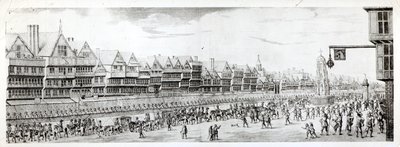The Procession of Marie de Medici along Cheapside, 1638, publicerad av William Herbert (1771-1851) och Robert Wilkinson (fl.1785-1825) 1809 av English School