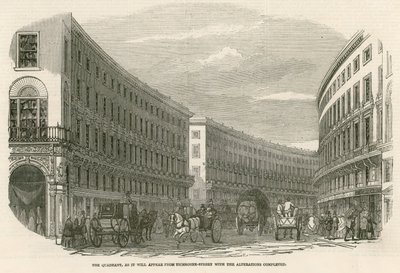 Quadrant, Regent Street, London, som den kommer att se ut från Tichborne Street med ändringarna genomförda av English School