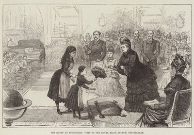 Drottningen i Edinburgh, besök på Royal Blind Asylum, Craigmillar av English School
