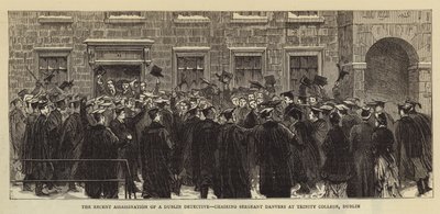 The Recent Assassination of a Dublin Detective, ordförande Sergeant Danvers vid Trinity College, Dublin av English School