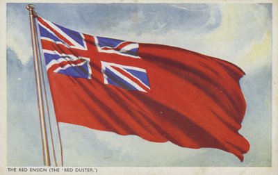 The Red Ensign (färglitografi) av English School
