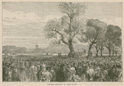 Reformdemonstrationen i Hyde Park, 6 maj 1867 av English School