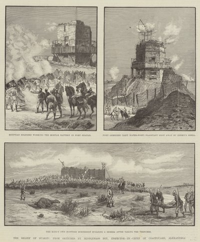 The Relief of Suakin (gravyr) av English School
