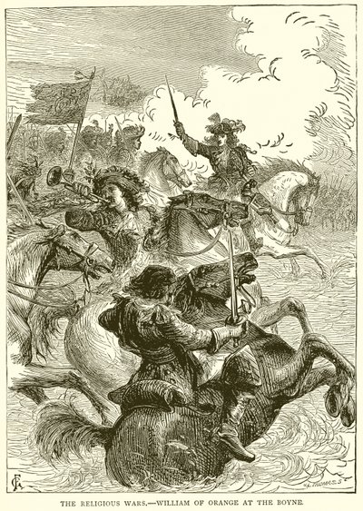 Religiösa krigen.--William av Orange vid Boyne av English School