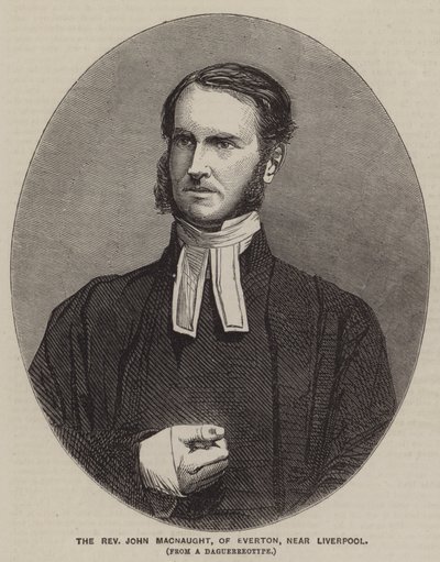 Pastor John Macnaught från Everton, nära Liverpool (gravyr) av English School
