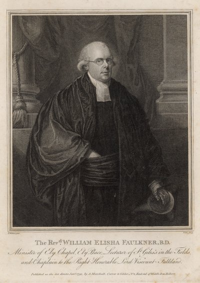 Der Reverend William Elisha Faulkner, Minister der Ely Chapel, Ely Place, London von English School
