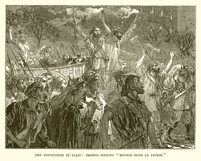 The Revolution in Paris: Crowds Singing To die for the country av English School
