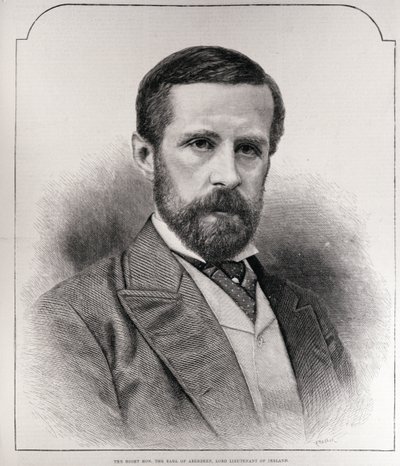 Den högra Hon. The Earl of Aberdeen, Lord Lieutenant of Ireland, graverad av R. Taylor, från 