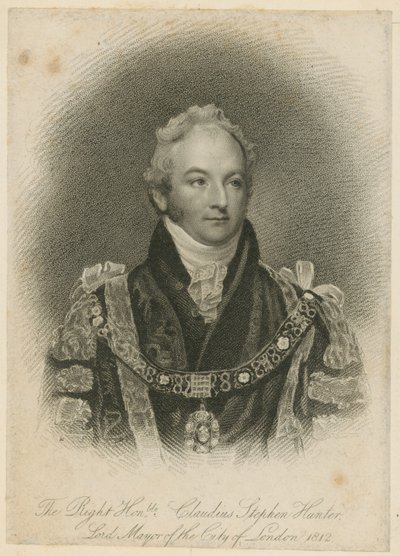 Den höge ärade Claudius Stephen Hunter, Londons borgmästare av English School