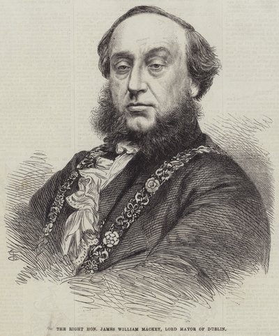 Den höge ärade James William Mackey, överborgmästare i Dublin (gravyr) av English School