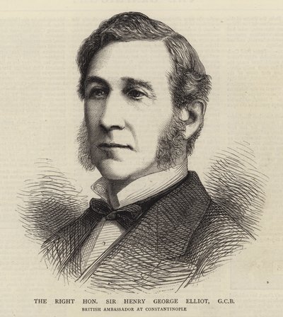 The Right Honourable Sir Henry George Elliot, GCB (gravyr) av English School