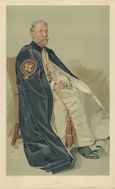 The Right Rev Edward Stuart Talbot, Winton, 11 oktober 1911, tecknad Vanity Fair av English School