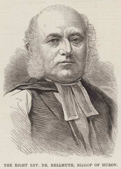 Rätt pastor Dr Hellmuth, biskop av Huron (gravyr) av English School