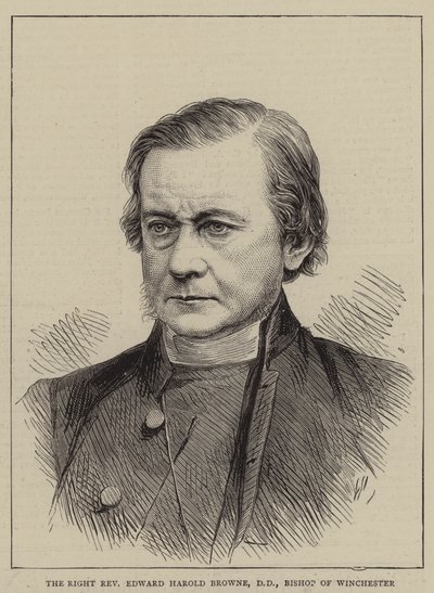 Den högra pastor Edward Harold Browne, DD, biskop av Winchester (gravyr) av English School