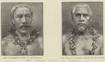 The Rival Kings of Samoa (gravyr) av English School