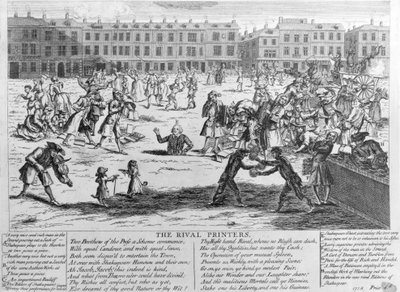 De rivaliserande skrivarna, 1734 av English School