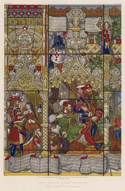 The Robin Hood Window av Mrs Chance and Co, Birmingham av English School