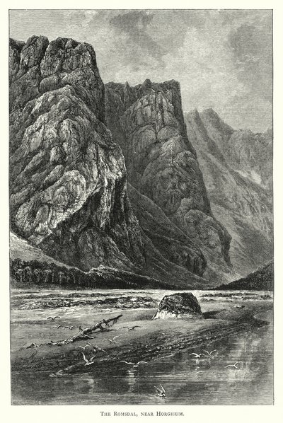 Romsdal, nära Horgheim (gravyr) av English School