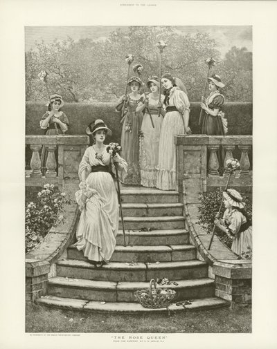 The Rose Queen, av Charles Dunlop Leslie av English School