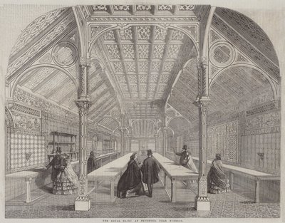 The Royal Dairy i Frogmore, nära Windsor (gravyr) av English School
