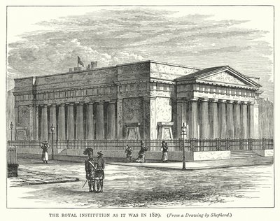 Den kungliga institutionen som den var 1829 (gravyr) av English School