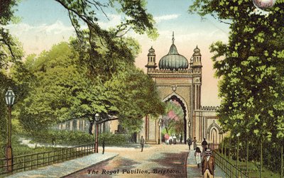 The Royal Pavilion, Brighton (färg litho) av English School