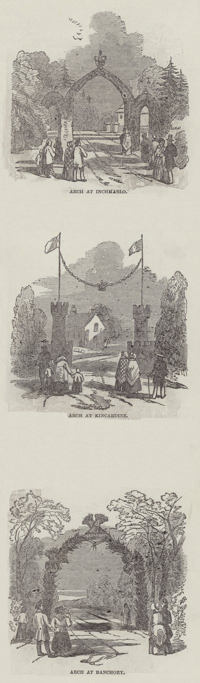 The Royal Progress to Balmoral (gravyr) av English School