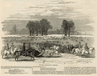 Die königliche Schlittenfahrt im Hyde Park von English School