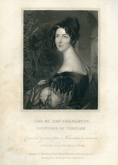 Rt. Hon. Charlotte, grevinna av Verulam, 1830 av English School