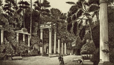 Ruinerna, Virginia Water (litografi) av English School