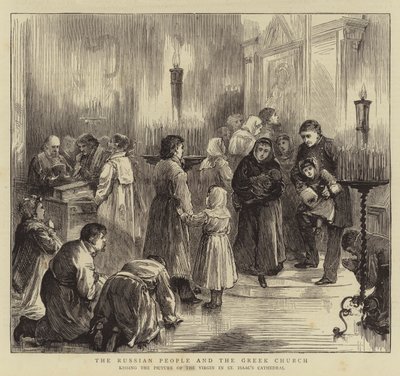 Det ryska folket och den grekiska kyrkan (gravyr) av English School