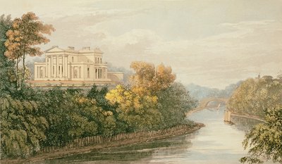 Sätet för G.B. Greenough Esq., Regents Park, från Ackermanns Repository of Arts, publicerad ca 1826 av English School