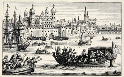 De sju biskoparna går till tornet, april 1688 av English School